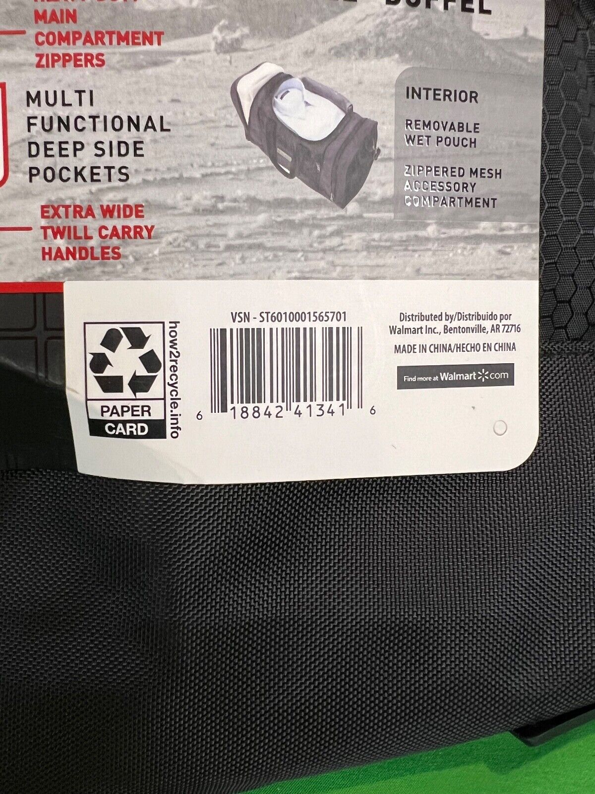 SWISSTECH Urban Trek 22" Duffel Bag with Zippered Mesh Compartments