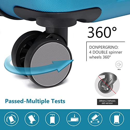 LARVENDER 5 Piece Expandable Luggage Set - Aqua