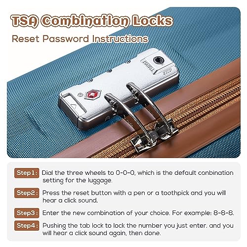 imiomo 20" Expandable Carry-on Suitcase: Spinner Wheels, TSA Lock