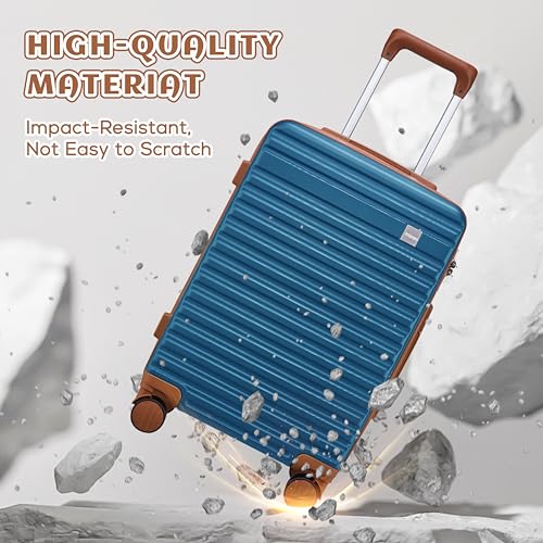 imiomo 20" Expandable Carry-on Suitcase: Spinner Wheels, TSA Lock