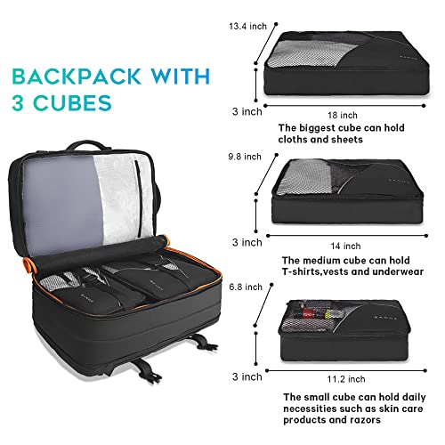 45L Expandable Carry-On Backpack for Travel