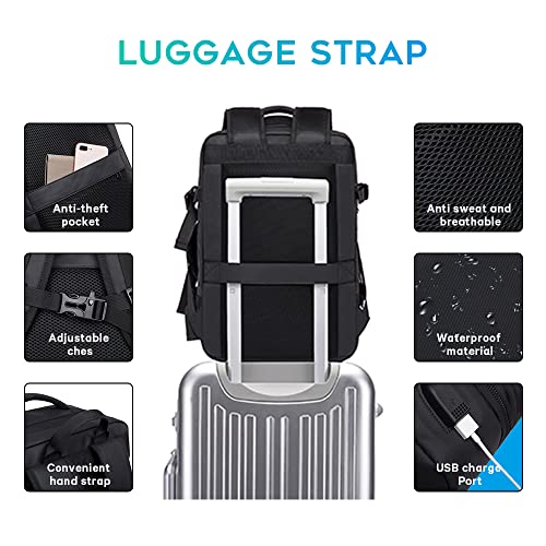 45L Expandable Carry-On Backpack for Travel