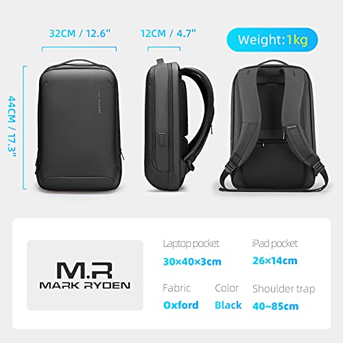 Muzee Slim Laptop Backpack with USB Port