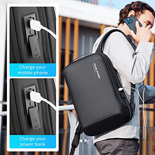 Muzee Slim Laptop Backpack with USB Port