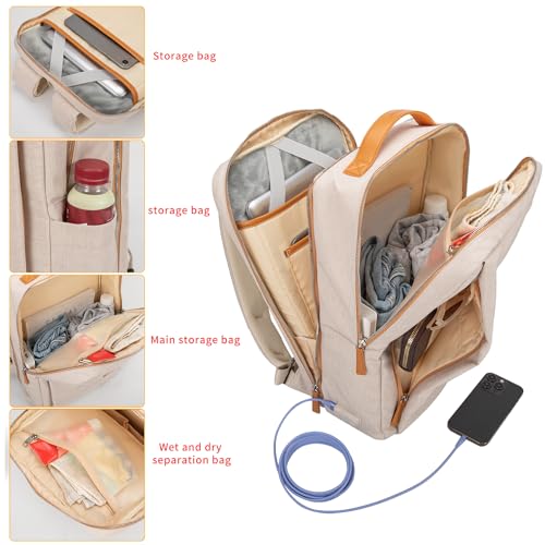 NOBLEMAN 15.6-Inch USB Travel Laptop Backpack