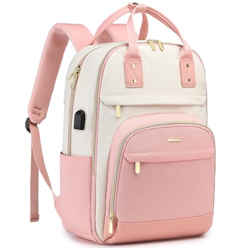 Aviation-inspired Pink Backpack: Laptop Bookbag for Women