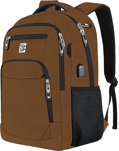 Slim Aviation Laptop Backpack: USB Charging, Water Resistant