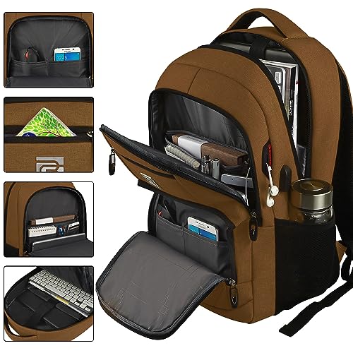 Slim Aviation Laptop Backpack: USB Charging, Water Resistant