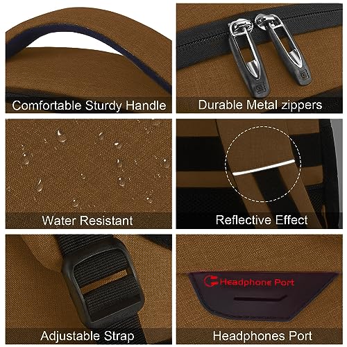 Slim Aviation Laptop Backpack: USB Charging, Water Resistant