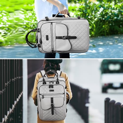 Aviation-Approved Grey Travel Backpack with Anti-Theft Features