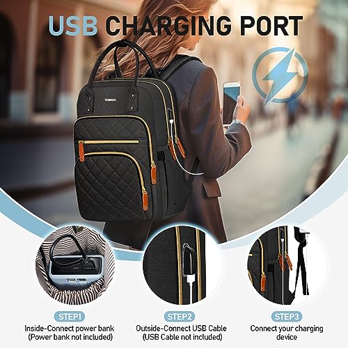 Aviation-themed 15.6" Laptop Backpack with USB Port