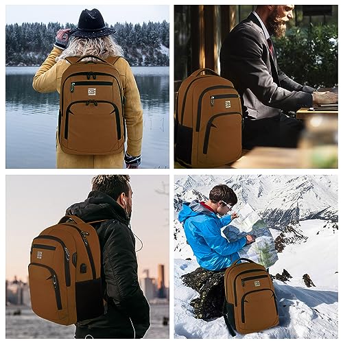Slim Aviation Laptop Backpack: USB Charging, Water Resistant