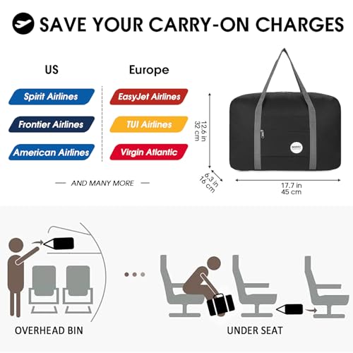 Foldable Carry-on Duffel Bag for Spirit Airlines - Aviation Chic