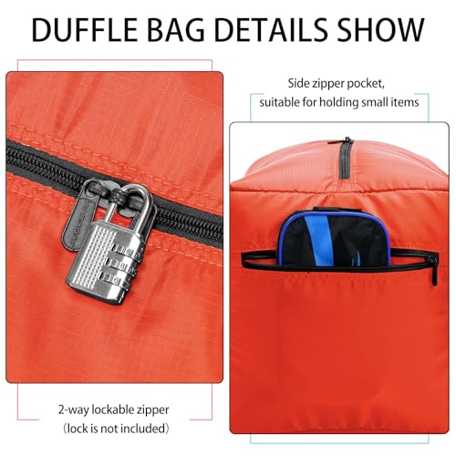 30" / 75L Foldable Duffel Bag - Orange