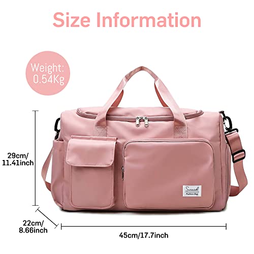 Aviation Gym Bag with Shoe Compartment - Pink