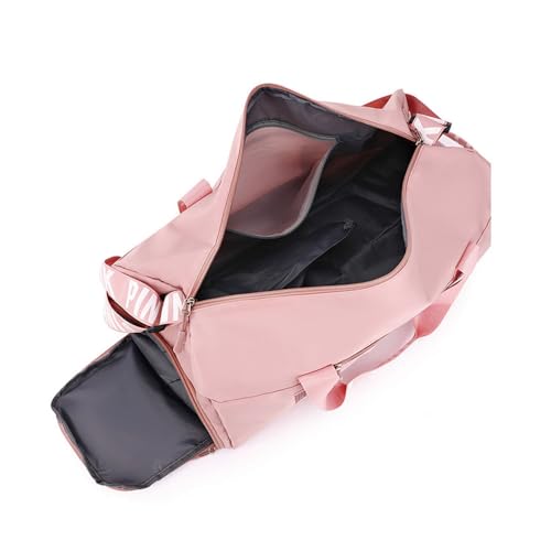Rose Pink Aviation Travel Bag with Shoe Compartment