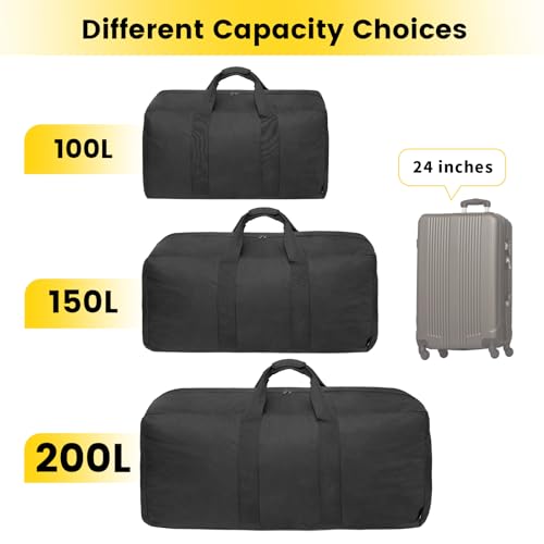 Large Gear Duffle Bag for Aviation - Black