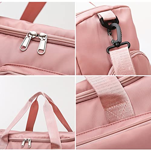 Aviation Gym Bag with Shoe Compartment - Pink