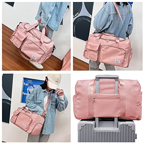 Aviation Gym Bag with Shoe Compartment - Pink