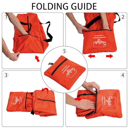 30" / 75L Foldable Duffel Bag - Orange