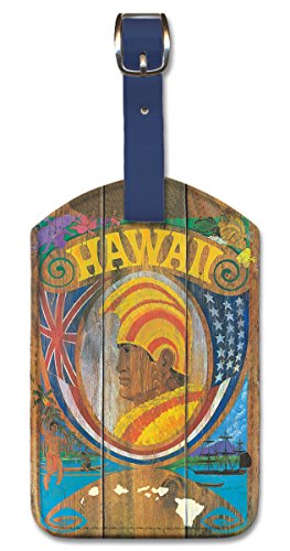 Hawaii Leatherette Baggage Tag - Pacifica Island Art