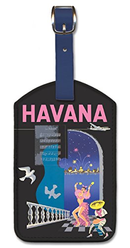 Havana Cuba Leatherette Luggage Tag by Mendoza