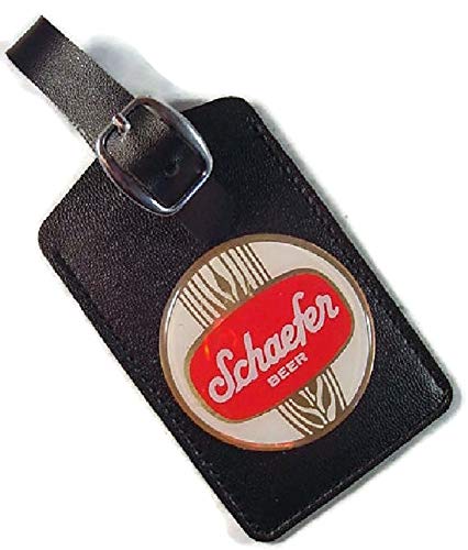 Schaefer Beer Logo Leatherette Aviation Luggage Tag