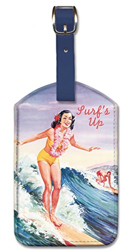 Surfs Up Lafferty Leatherette Luggage Baggage Tag