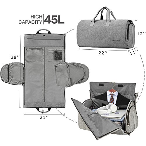 Modoker Convertible Hang-on Garment Duffel Bag - Grey