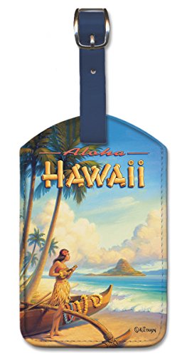 Erickson Aloha Hawaii Leather Luggage Tag - Aviation