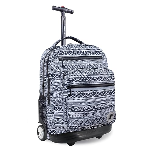 J World Sundance Rolling backpack, Tribal design