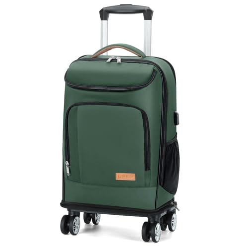 15.6" Rolling Laptop Backpack with USB Port - Green