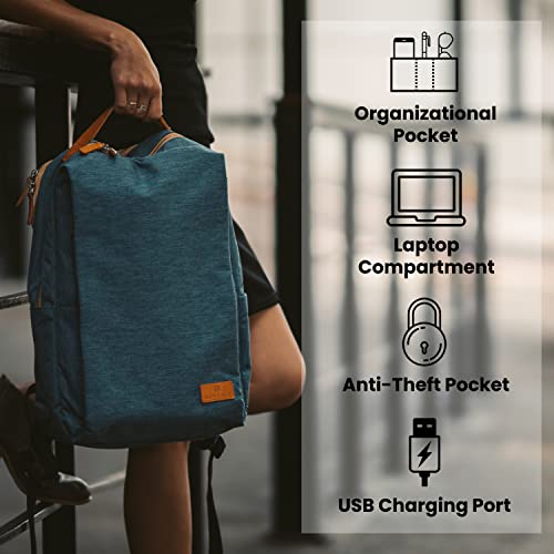 Nordace Siena USB Charging Laptop Backpack - Blue
