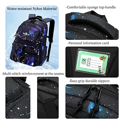 MITOWERMI Galaxy Rolling Backpack: Boys/Girls Trolley Bookbag