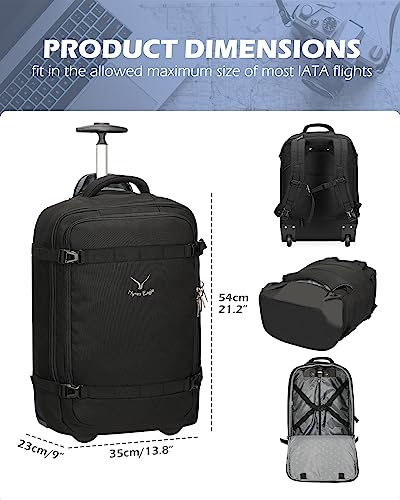 Aviation Approved Rolling Laptop Backpack for Women/Men
