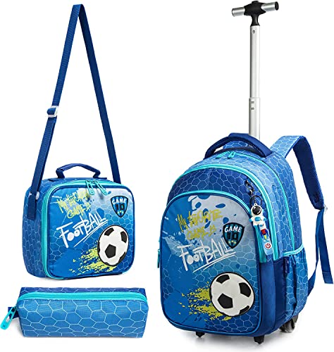 18" MOHCO Rolling Backpack with Lunch Bag & Pencil Case
