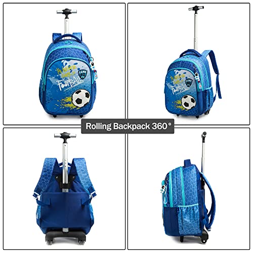 18" MOHCO Rolling Backpack with Lunch Bag & Pencil Case