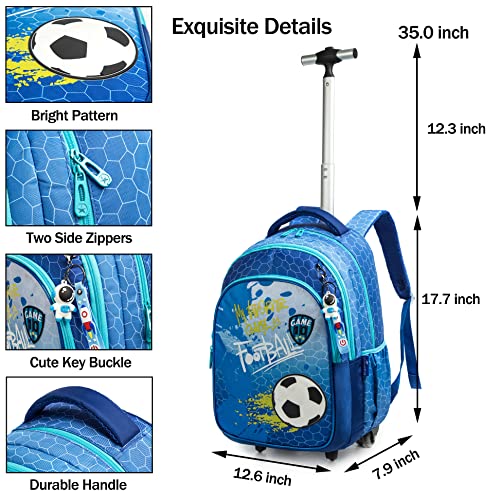 18" MOHCO Rolling Backpack with Lunch Bag & Pencil Case
