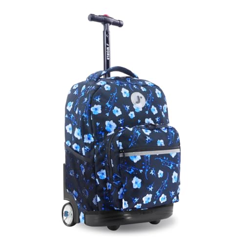 Night Bloom 18" Kids Rolling Backpack for Aviation