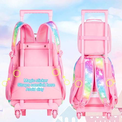 Unicorn Rolling Backpack Set for Young Aviators