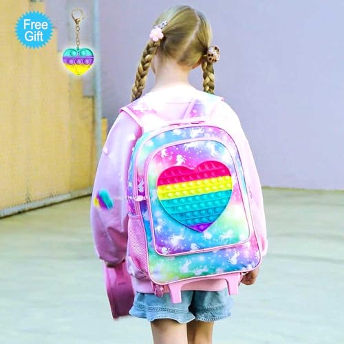 Unicorn Rolling Backpack Set for Young Aviators