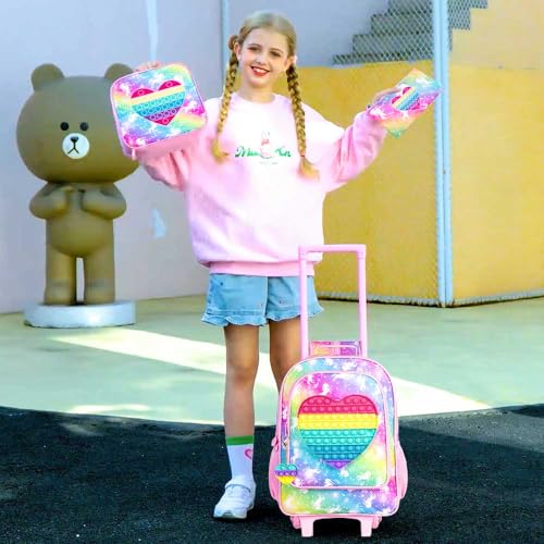Unicorn Rolling Backpack Set for Young Aviators
