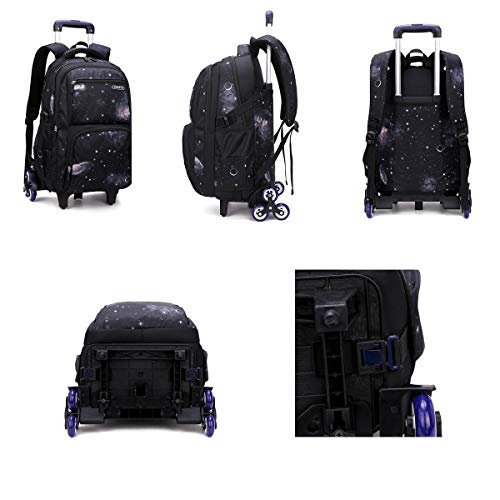 Elementary Galaxy Rolling Backpack for Kids in Aviation