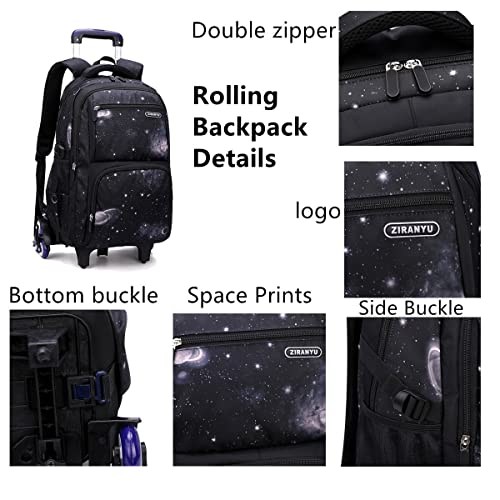 Elementary Galaxy Rolling Backpack for Kids in Aviation