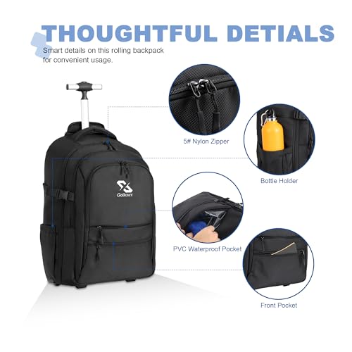 Golkcrux Rolling Backpack for Aviation Enthusiasts
