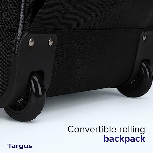 Compact Rolling Backpack for Aviation, Black