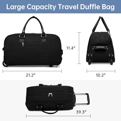 Women's Rolling Travel Duffle - Black Navigator
