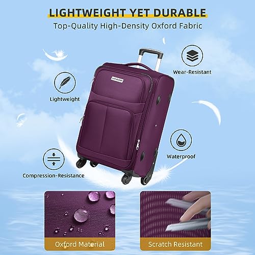 Softside Luggage Sets with Duffel Bag, Spinner Wheels