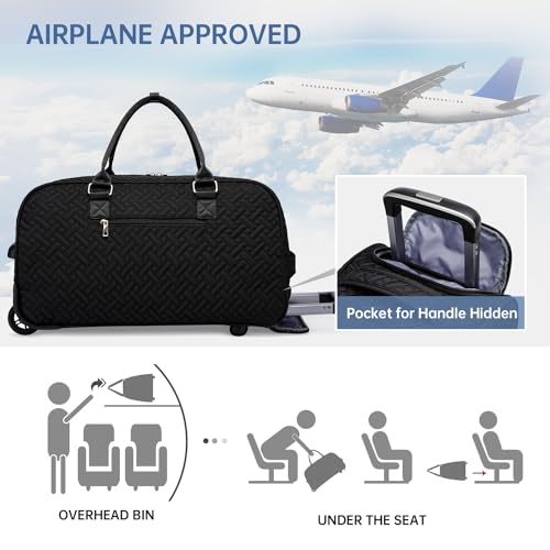 Women's Rolling Travel Duffle - Black Navigator