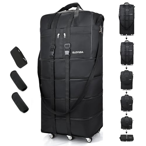 Aviation-friendly Expandable Rolling Travel Bag (Black)